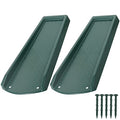 plusgutter Rain Gutter Downspout Splash Block, Gutter Downspout Extensions for Water Drainage, 24" Gutter Splash Guards Downspout Extender, Fixable Down spout Drain Trays with PE Nails(2 Pack, Green) - color: Green