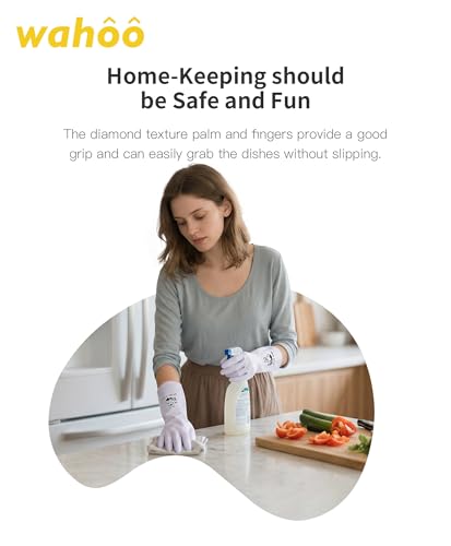 LANON 3 Pairs wahoo Nitrile Cleaning Gloves, Latex free Reusable Dishwashing Gloves for Kitchen, Bathroom, Gardening, Pet Care,Heavy-Duty, Durable, Non-Slip,12 Mil,Colorful Medium - color: Mix (Pack of 3), size: Medium (Pack of 3)