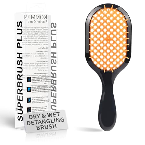Detangling Brush,1 Pack Detangler Brush, Gentle & Effective Detangling on Wet or Dry Fragile Hair Types,Ultra-light, Detangling Brsuh ventilated and antistatic hairbrush (orange) - color: orange