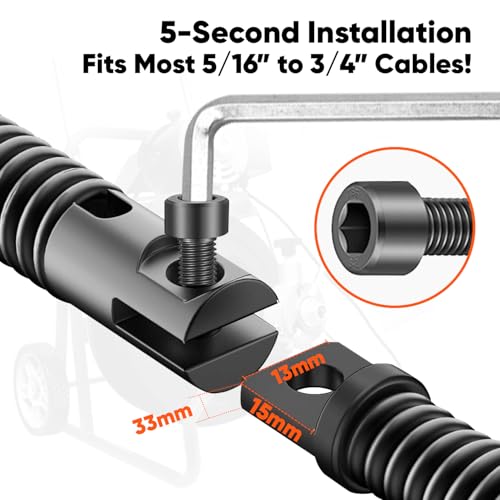 4-Piece Drain Snake Attachment for 5/16" to 3/4" Cables Heavy-Duty Manganese Steel Cutters for Roots Grease and Stubborn Clogs Includes 4 heads Storage Case and Metal Ring - style: 4-piece