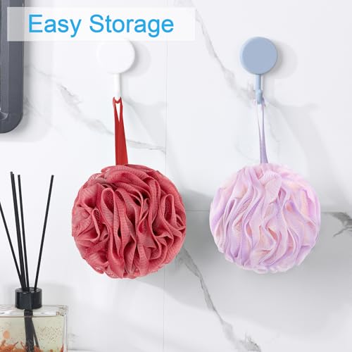 AmazerBath Loofah Sponge 75g/Piece, Exfoliating Bath Sponge Body Scrubber - Loofa Set of 4 - SunsetBerry Colors, Large - style: SunsetBerry
