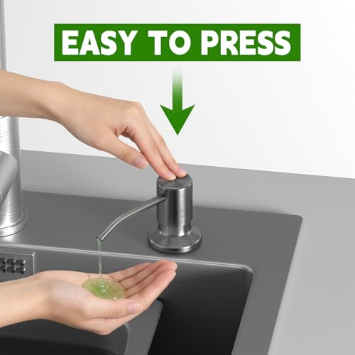 Kitchen Sink Soap Dispenser, Built in SoapDispenser, 47" Extension Tube kit, Counter Lotion Dispenser Pump, No Need More Refills (Gray) - color: Gray