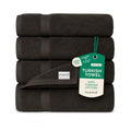 SALBAKOS 100% Turkish Cotton Bath Towel Set of 4, 27x54 inch | Premium Quality | Hotel & Spa Collection | Soft, Super Absorbent, Long Lasting Bath Towels | Made in Turkey (Chocolate, 4 Bath Towels) - color: Chocolate, size: 4 Bath Towels