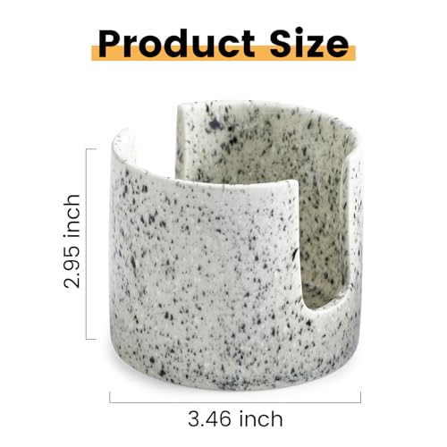 Zoeeker Kitchen Sink Sponge Holder, Dish Sponge Rack Ceramic Brush Holder Farmhouse Kitchen Dish Rack for Brush, Scrubbers, Bathroom, Sink, Speckled Glaze - color: Speckled Glaze, size: Cylindrical