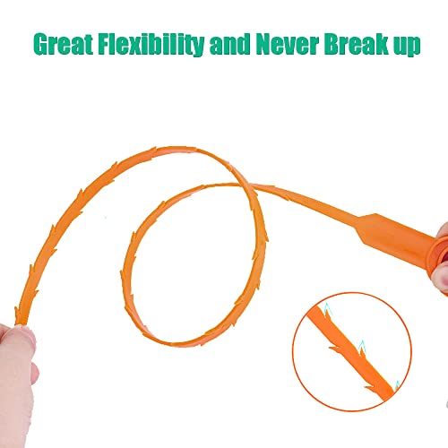 Drain Snake Hair Drain Clog Remover - 3 Pack Shower Snake Sink Unclogger Tool with Exquisite Packaging - color: Orange, style: 3 Pack