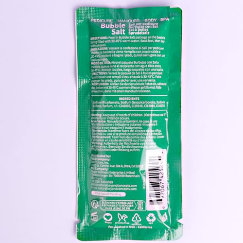 Pedicure Kit Foot Soak Set: Bubble Salt, Sugar Scrub, Massage Mask, Massage Lotion in a Box, 4 Step Foot Spa Kit for Dry Feet,Tired Feet (1 Set Eucalyptus)