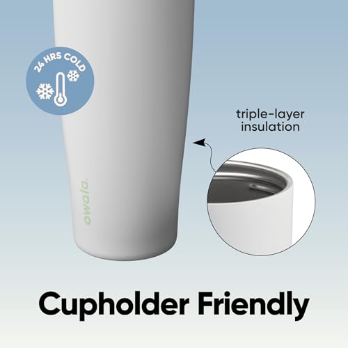 Owala FreeSip Tumbler Insulated Stainless Steel Water Bottle with Built-in Straw and Side Handle, For Travel, Work, School, and Sports, 40oz, BPA Free, Leak Proof, Iced Breeze - color: Iced Breeze, size: 40 Ounces