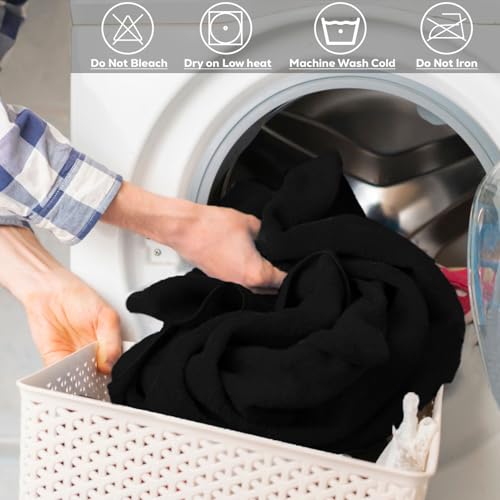 GOLD TEXTILES Premium Black 100% Cotton Bath Towels Set (6 Pack, 24 x 50 Inch) High Absorbency Multipurpose Quick Drying Pool Gym Hotel Spa Bath Towel (6, Black) - color: Black, size: 6 Pack 24x50
