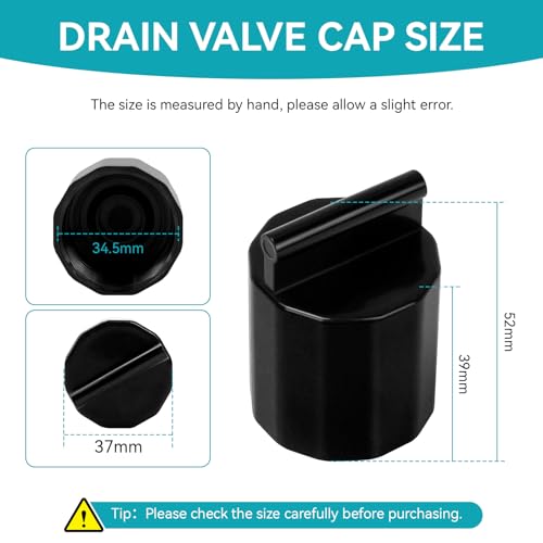 Hot Tub Drain Valves Cap Only fit for Waterway Pool and Spa Filters, Replacement Part Number: 602-9111, Black Drain Fill Valve Replace Waterway Drain Valve Replacement Parts