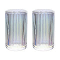 Gaolinci 2 Pcs Glass Tumbler Cup,Toothbrush Holder, Bathroom Cups, 13 oz - color: Dazzle Color, size: 13 oz