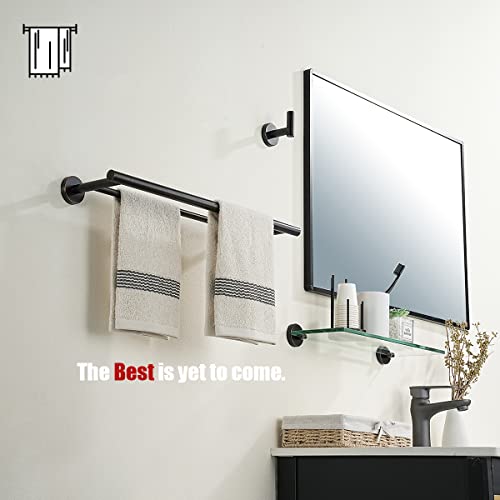 JQK Double Towel Bar Oil Rubbed Bronze, 20.5 Inch 304 Stainless Steel Thicken 0.8mm Towel Rack Bathroom, Towel Holder ORB Wall Mount, Useable Length 18 Inch, TB100L18-ORB - color: Oil Rubbed Bronze, size: 20.5 Inch