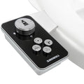 Throne Bidet Attachment - USA Patented - Non-Electric Self Cleaning Water Sprayer Toilet Bidet Seat Attachment, Double Nozzle (Frontal & Rear Wash), Easy Install (Black) - color: Black/Chrome