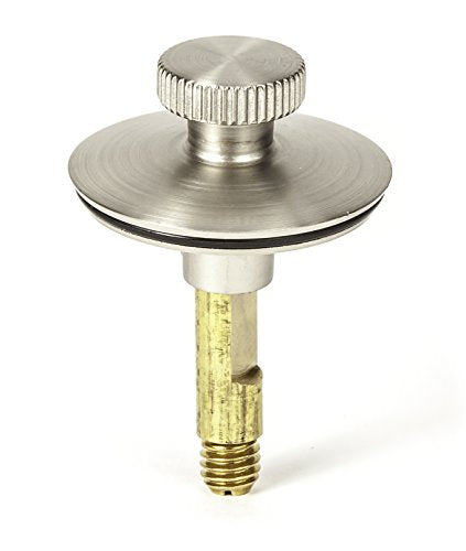 Lift n Turn, (Twist Close) Bath Tub/Bathtub Drain Stopper Includes 3/8" and 5/16" Fittings Brushed Nickel - color: Brushed Nickel, size: No Hair Catcher