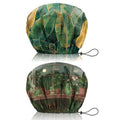 2 PCS Shower Cap Reusable Waterproof Double Layers Hair Caps Shower Bath Adjustable Elastic Hat for Women Girls Cute Aesthetic-Leaf Frog - color: AI20-Leaf Frog