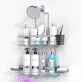 AKTECKE Shower Caddy Hanging Bathroom Organizer: Rustproof Shelf for Inside Shower - No Drilling Racks Over Showerhead - Bath Shelves for Shampoo Soap - color: Silver