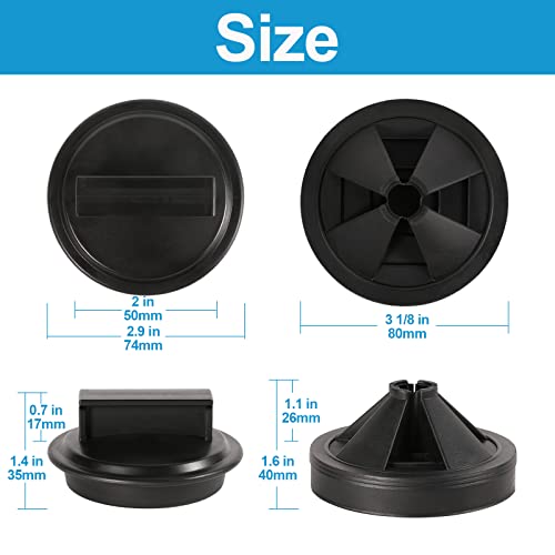 RQYEKDO 3 1/8" Rubber Disposal Splash Guard Fits Waste King,Whirlaway,Sinkmaster,GE | Rubber baffle stops splashes & noise; fits 3 1/8" disposals, easy install & clean, replacement sink drain stopper - color: b_3 -1/8 " (1+1）