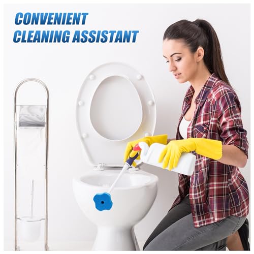 50PCS Toilet Bowl Wand Refills, Replacement Heads for Bathroom Washroom Cleaning Pads, Disposable Toilet Brush Refills Compatible with Household Brushe Scrubber Cleaning Refill Pack Ocean Fresh Blue