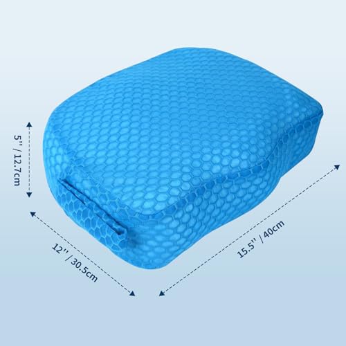 Hot Tub Booster Seat, Weighted SPA Booster Seat Cushion for Adults, 3D Air Mesh Inflatable Hot Tub Seat Accssories with Non-Slip Micro Dot Bottom,Indoor or Outdoor Hot Tub Pillow - style: 1 Pack-Blue