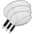 Splatter Screen for Frying Pan - 9.5/11.5/13 Inch (Set of 3) Stainless Steel Grease Splatter Guard - Cover Oil Splash when Sizzling Bacon, Cooking Fried Chicken or Popcorn - size: 9.5/11.5/13 Inch Set