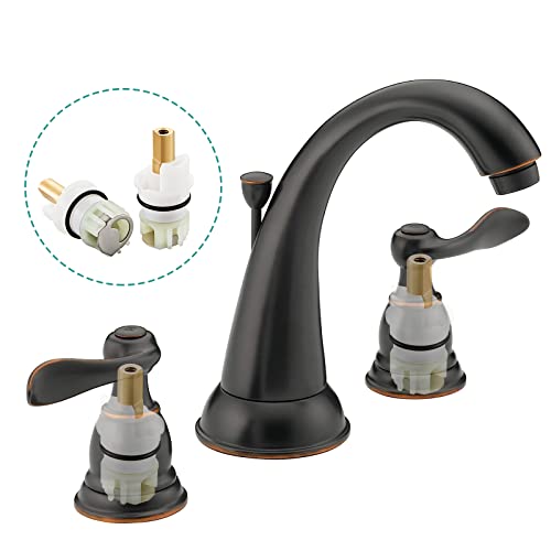 RP25513 faucet stem assembly Replacement Kit for two handle faucet repair kit with RP24096 Cartridge RP4993 Seats Springs RP24097 1/4 Turn stop, 2 Pack - color: 2