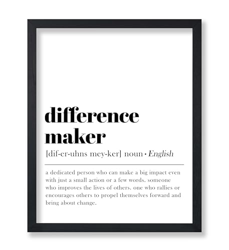 Poster Master Dictionary Art Poster - Definition of Difference Maker Print - Typography Art - Gift for Teacher, Mentor & Boss - Decor for Dorm, Library, Office or Classroom - 8x10 UNFRAMED Wall Art - color: Style01, size: 8"L x 10"W