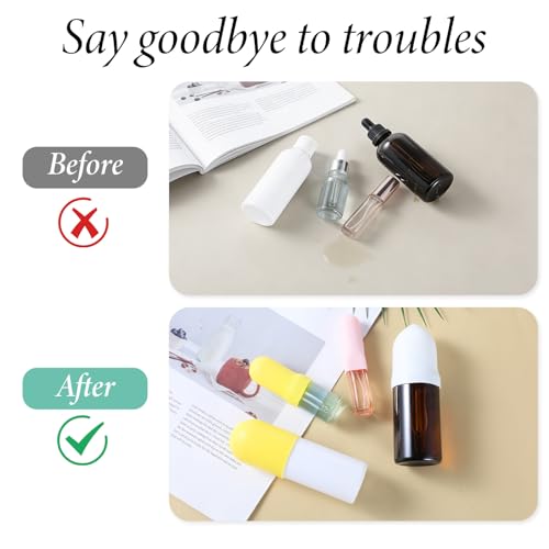 12 PCS Silicone Bottle Covers Travel Essentials, Leak Proof Elastic Sleeves Travel Size Toiletries Accessories Holiday Essentials for Women, Multiple Sizes Cover Suit for Shampoo Lotion Leak Proofing