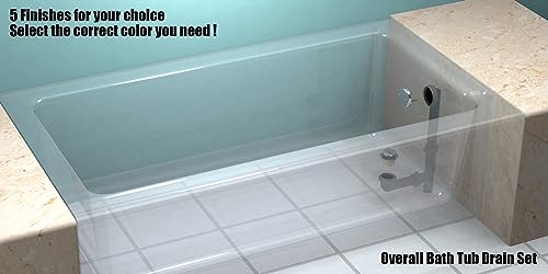 Artiwell 1-1/2" Black Tubular Bath Drain Kit with Tip-Toe Bath Drain Stopper, Touch-Toe Tub Drain, Tip Toe Bathtub Drain Waste and Overflow with Plug and Bathtub Overflow Drain Cover, Brushed Nickel - color: Brushed Nickel