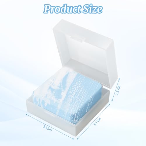 1PCS Travel Soap Case, Holder Container with Draining Pad & Lid, Fits Bars Square, Waterproof Portable Travel Holder for Bathroom Gym Camping Outdoor Use - size: 1PCS