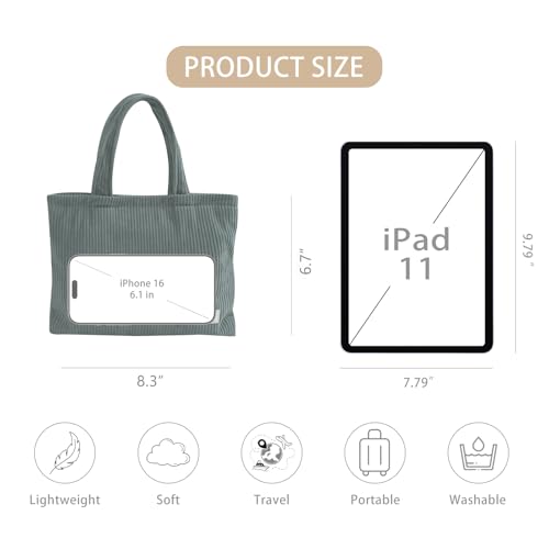 Wudygirl Makeup Bag Travel Cosmetic Bag for Women Small Makeup Pouch with Handle Zipper Cosmetic Pouch Handbag Aesthetic 8.3" x 6.7"(Dark Gray) - color: Dark Gray