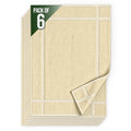 Pearl Linens Pack of 6 100% Cotton Bath Mat 20x30 inches, Soft & Absorbent Quick Dry Bathroom Mat Set, Not Bathroom Rugs, After Shower Mat, Bath Tub Mat, 687 GSM, Machine Washable, Beige - color: Beige, size: 20x30 - Set of 6