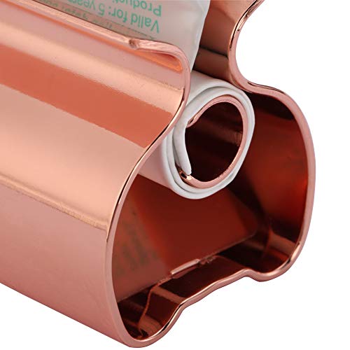 XYKEEY Toothpaste Tube Squeezer - Set of 2 Toothpaste Squeezer Rollers, Metal Toothpaste Tube Wringer Seat Holder Stand (Coral) - color: Coral
