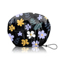 Shower Cap Adjustable Waterproof Double Layer Elastic Reusable Hair Bath Cap Cute Aesthetic for Women Girls-Purple Flower - color: R6-Purple Flower