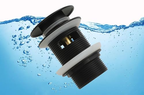 Matte Black Freestanding Bathtub Drain Stopper, Suitable for Most Bathtubs, Compatible with Drain Rough-in Kit - color: Matte Black
