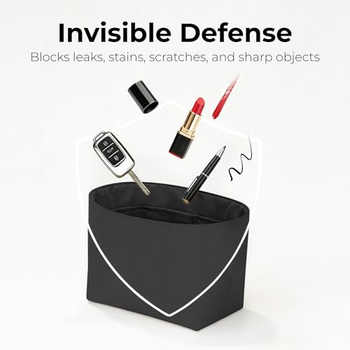 Handbag Organizer Insert for LV Toiletry Bag, Custom Fit Inside Premium Lightweight WaterResistant Purse Insert with Cup Holder Accessories (Matte Black, Fits-Toiletry 26) - color: Matte Black