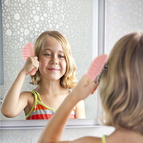 Mini Travel Hair Brush for Women, Curly & Wet Hair | Compact Detangler Brush for Girls & Kids, Gently Removes Knots; Travel Must-Have for Purse, Car, Office, Gym, Beach & Trips - color: Small-pink