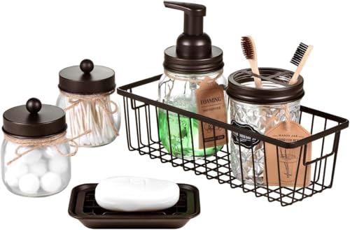SheeChung Kitchen and Bathroom Soap Dish Tray - Metal Soap Dish Tray with Drainage Grid and Holder for Kitchen Sink Countertops to Store Soap, Sponges, Scrubbers - Rust Resistant (1 Pack, Bronze) - color: Bronze