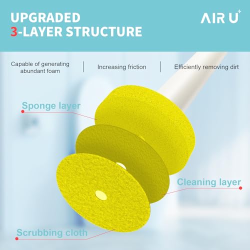 48 Count Disposable Toilet Brush Heads, Toilet Bowl Wand Refills for Toilet and Bathroom Cleaning, Yellow Lemon Fragrance, Not Suitable for Electric Toilet Brushes - color: Yellow