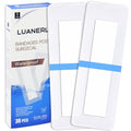 30 Pack 4"x12" Waterproof Adhesive Island Dressing for Post-Surgery Recovery | Sterile Bordered Gauze Bandages with Non-Stick Pad for Knee/Hip Replacement, Surgical Incision Care & Shower Protection - size: 4x12 in