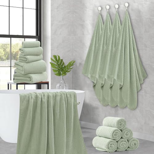Hailea Hand Towels Set 16x31 Inches,Soft Microfibers Bathroom Towel Set 2 Pack,Highly Absorbent Quick Dry Luxury Towel Hotel Spa Gym Hand Towel Collection for Bathroom,Green - color: Green, size: 2-Piece Hand Towel