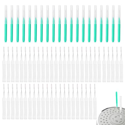 70pcs Shower Head Cleaning Tools, Multifunctional Anti-Clogging Showerhead Cleaner Picks Cleaning Brush Unclogger Accessories for Bathroom Small Holes Faucets Sink Gaps Nozzles