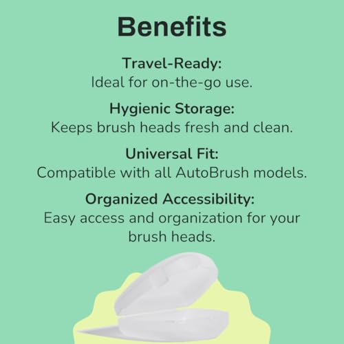 autobrush Brush Head Case, Travel Toothbrush Protector, Fits All Kids and Adults