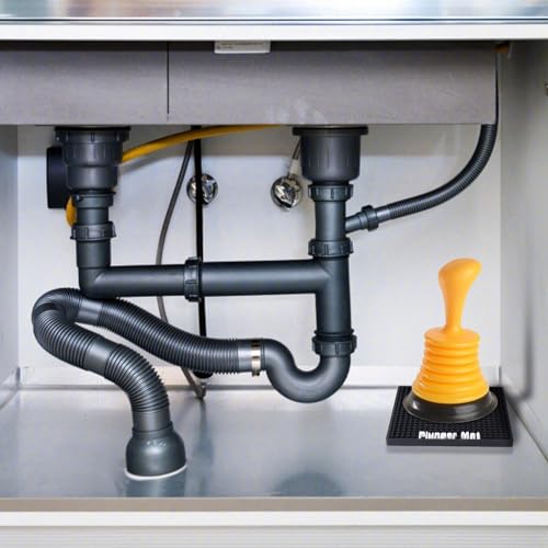 Plunger Tray - Fast-Drying Air Mat for Toilet Plunger Storage - Catches Drips & Moisture, Dries Quickly - Plunger Holder Only