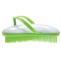 B127 Shower Head Brush/Exfoliator Shampoo Brush/Head Massager Scalp Stress Relax Shower Brush/Scalp Scrub Hair Brush Massager/Hair Massager for Hair Growth/Scalp Dandruff Brush Small Hair Brush - color: Green Cotton