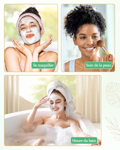 mikimini Shower Cap for Women Reusable Waterproof, Extra Large Hair Cap for Shower with Double Layers, Stylish Vibrant Designed Shower Bonnet for Long Thick Hair, 2 Pieces - size: X-Large (Pack of 2)