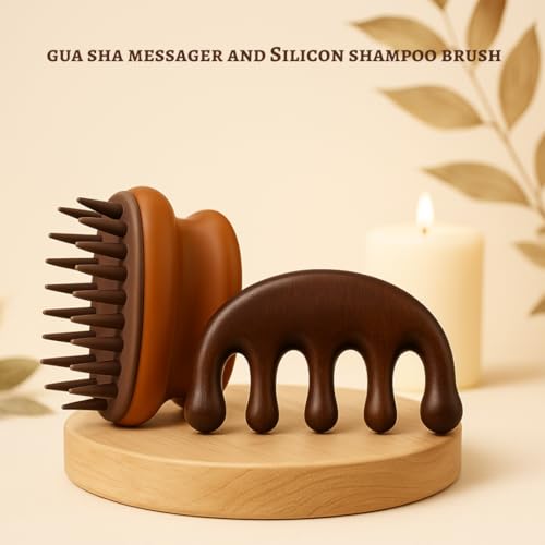Eco Friendly Natural Spa Set for Women Gift Box with Wooden Comb Set, Bath Strap, Gua Sha, Facial Sponge, Self Care Kit Birthday, Mothers Day, Wellness, Relaxation Kit