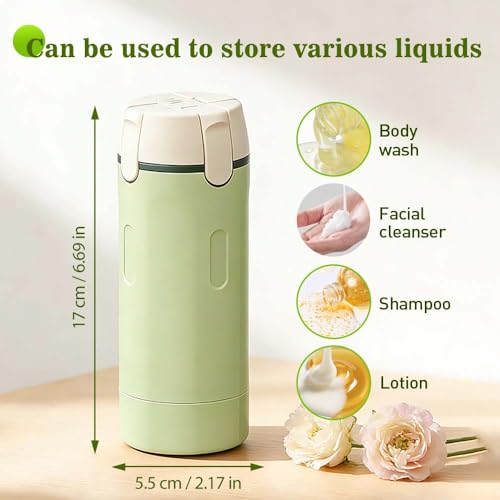4 in 1 Travel Dispenser, 4 Pack 30ML Travel Bottles for Toiletries, Leak Proof Travel Size Containers, Portable Containers for Shampoo Lotion Conditioner Cream (Green) - color: Green 30ml