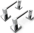 Ruacq Toilet Paper Holder Chrome 2 Pack Double Post Pivoting Square Tissue Holders Roll Holder Hangers Toilet Paper Stand Stainless Steel and Zinc Alloy Modern Wall Mounted - color: Chrome, size: Square-2pcs