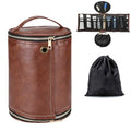 Luxspire Toiletry Bag for Men, Travel Toiletry Organizer Dopp Kit, PU Leather Water-resistant Shaving Bag for Toiletries Accessories, Gift for Mens, Brown