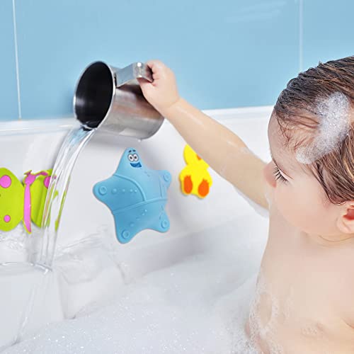 Bathtub Overflow Drain Cover, Bath Accessories, Soak Bath Overflow Drain Cover, Silicone Bath Tub Drain Plug with 5 Suction Cups, Adds Inches of Water for Deeper Bath, Tub Overflow Drain Stopper(Blue) - color: Blue