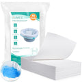 Oumee 40 Count Absorbent Commode Pads for Bedside Commode Bucket, Commode Liners Pads with Absorbent Gel, Potty Liner Pads for Adults Portable Toilet Bags Bedpans - size: 9.5*5.1in-40